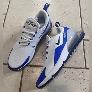 Nike Golf Air Max 270 Golf White Racer Blue sz 11 READ DESCRIPTION